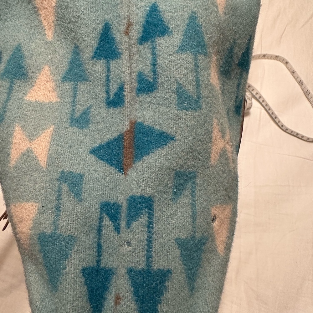 Pendleton Light Blue Wool Aztec Print Shoulder Ba… - image 16